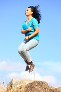 Woman happy movement
