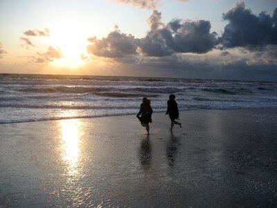 North sea mirroring water photo