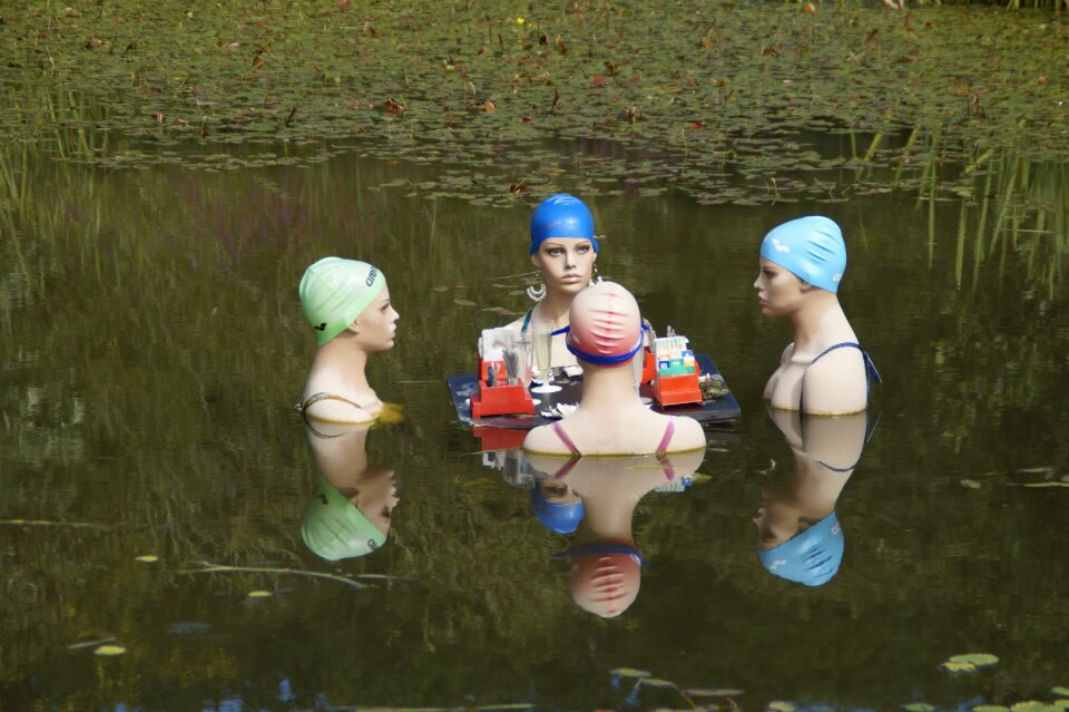 Pond lake swim cap