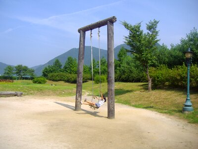 Swing children nature