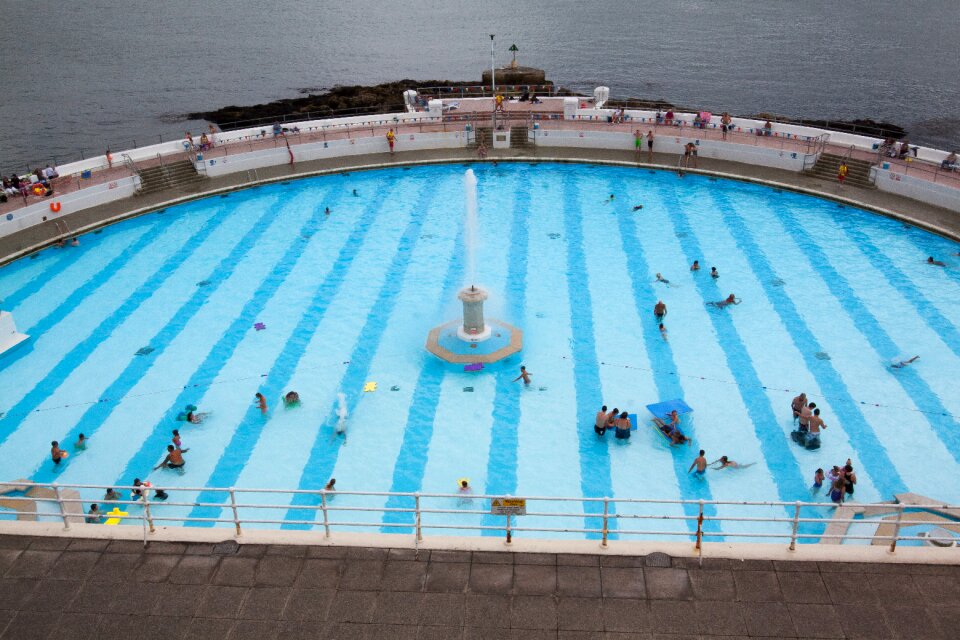 Turquoise blue lido plymouth