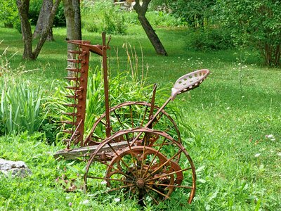 Old rust mower photo