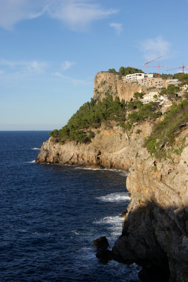 Steep slope cliff banyalbufar photo