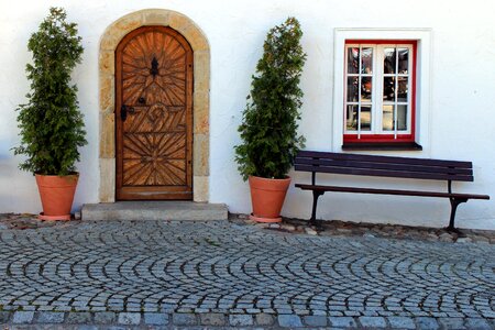 House entrance entrance door cobblestone