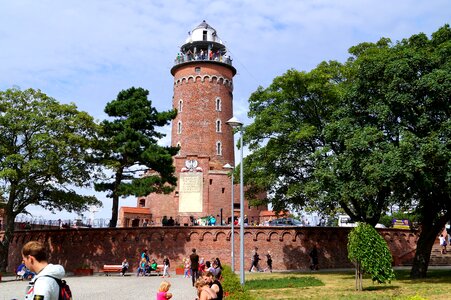 Lighthouse brick construction baltic sea