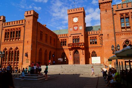 Architecture poland brick construction photo