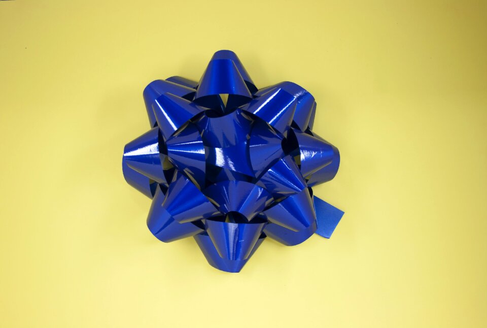 Blue ribbon decoration