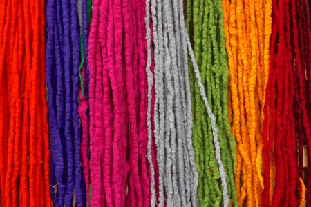 Colorful wet felting felted