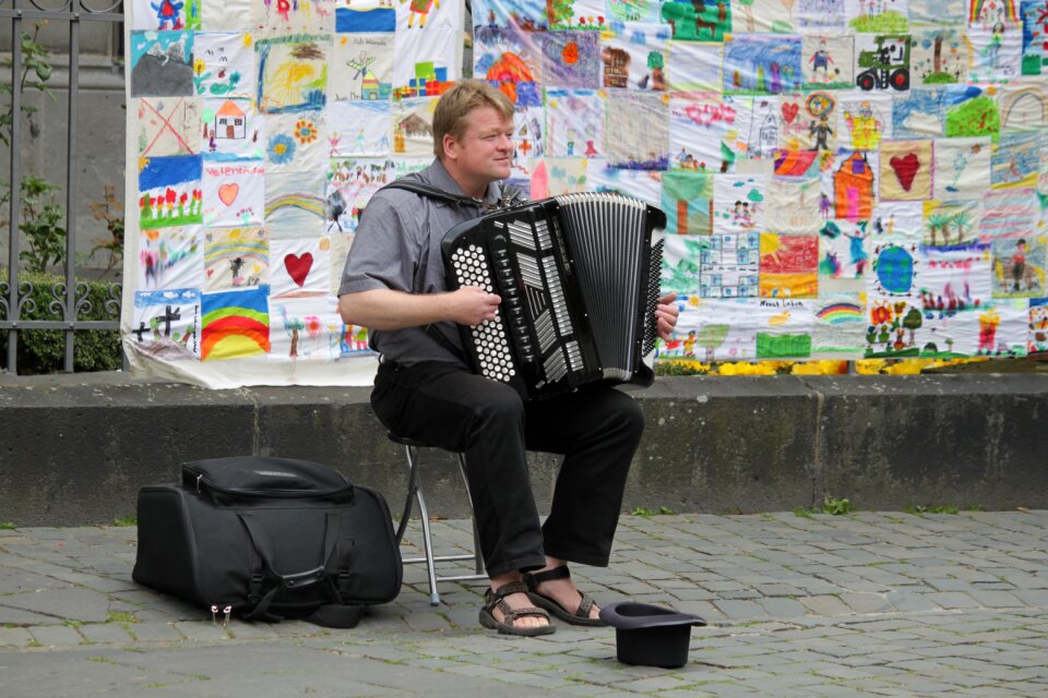 Accordion man human