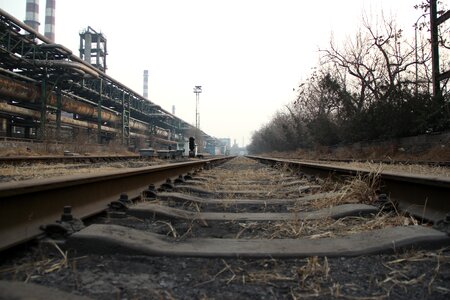 Railway the abandoned tracks photo