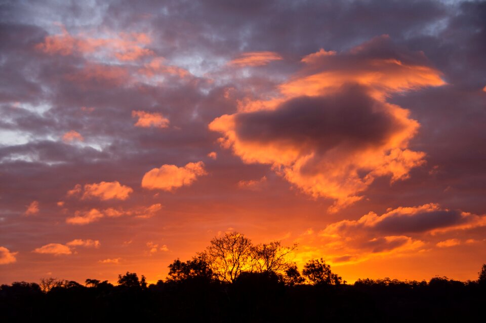 Orange blue clouds