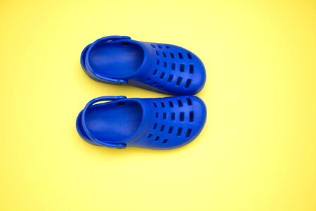 Blue footwear pair