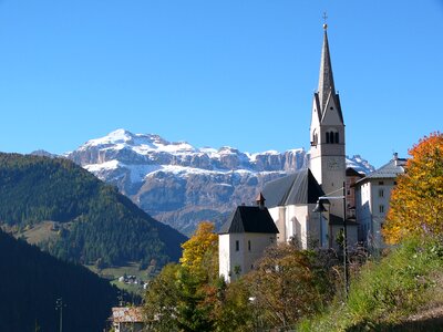 Dolomites church steeple