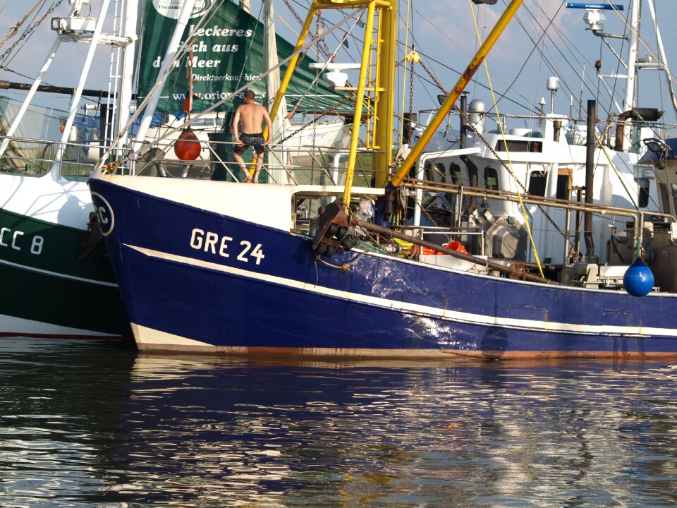 North sea east frisia wooden boat photo