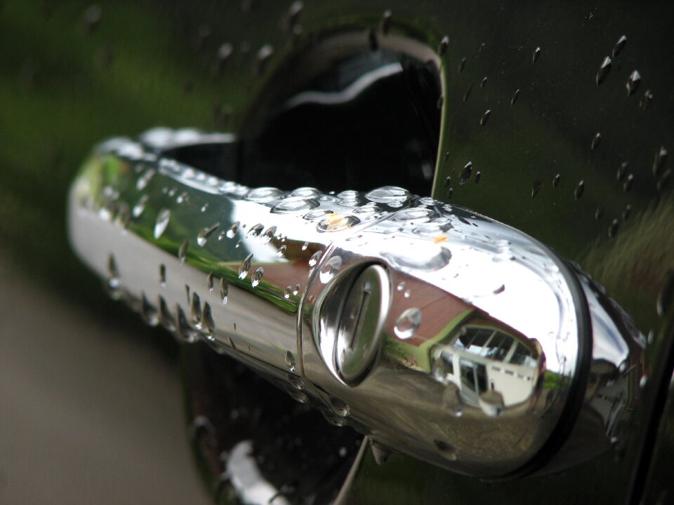 Silver drop of water drip