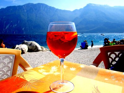 Red alcohol drink