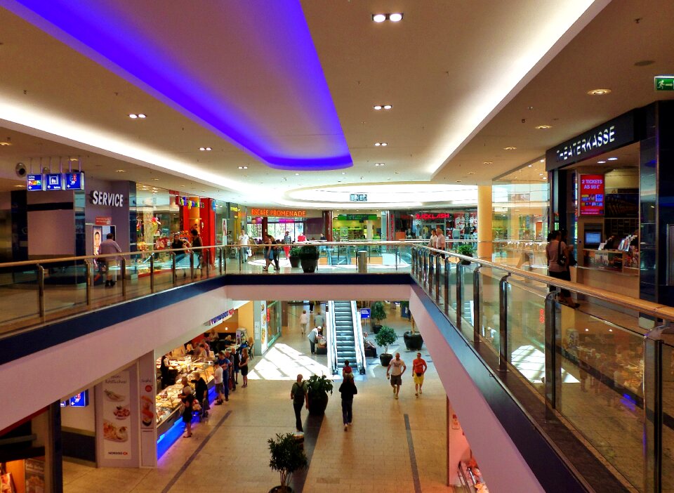 Escalator shopping buy