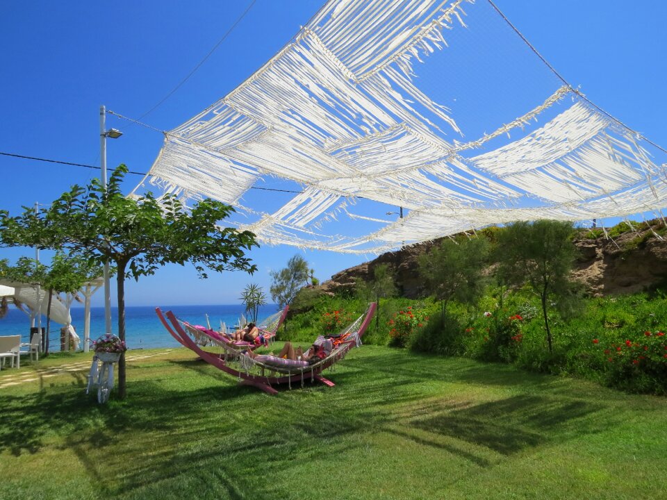 Landscape exposure to the sun sun loungers