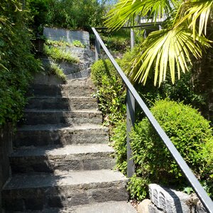 Railing staircase rise photo