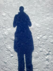 Shadow play winter snow photo