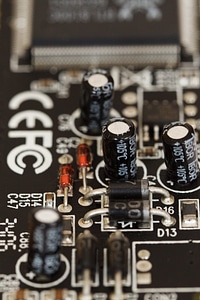 Card chip circuit photo
