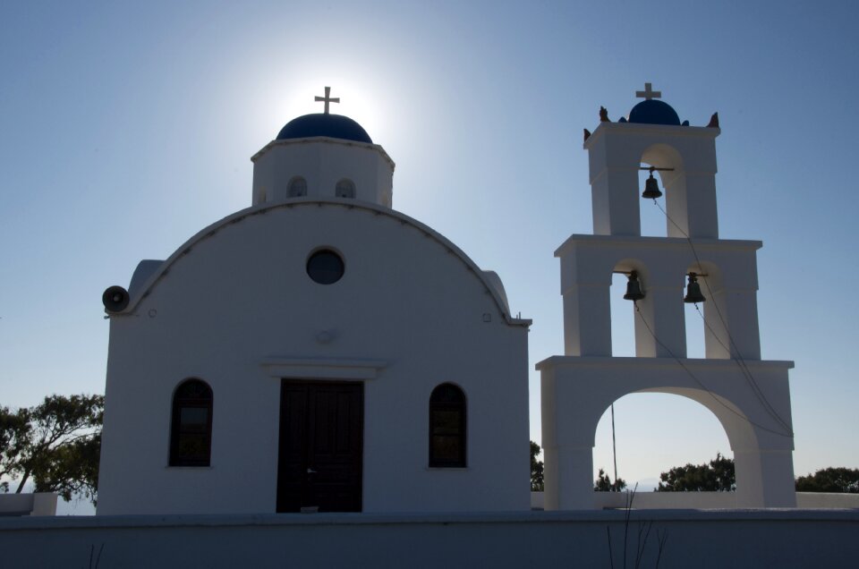Church greece blue