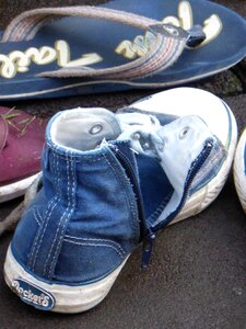 Flip flop toe shoes blue