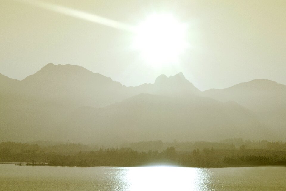 Water alpine mountains photo