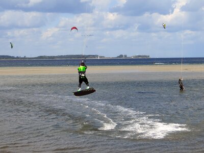 Jump action wind photo