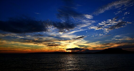 Lake balaton sunset nature photo