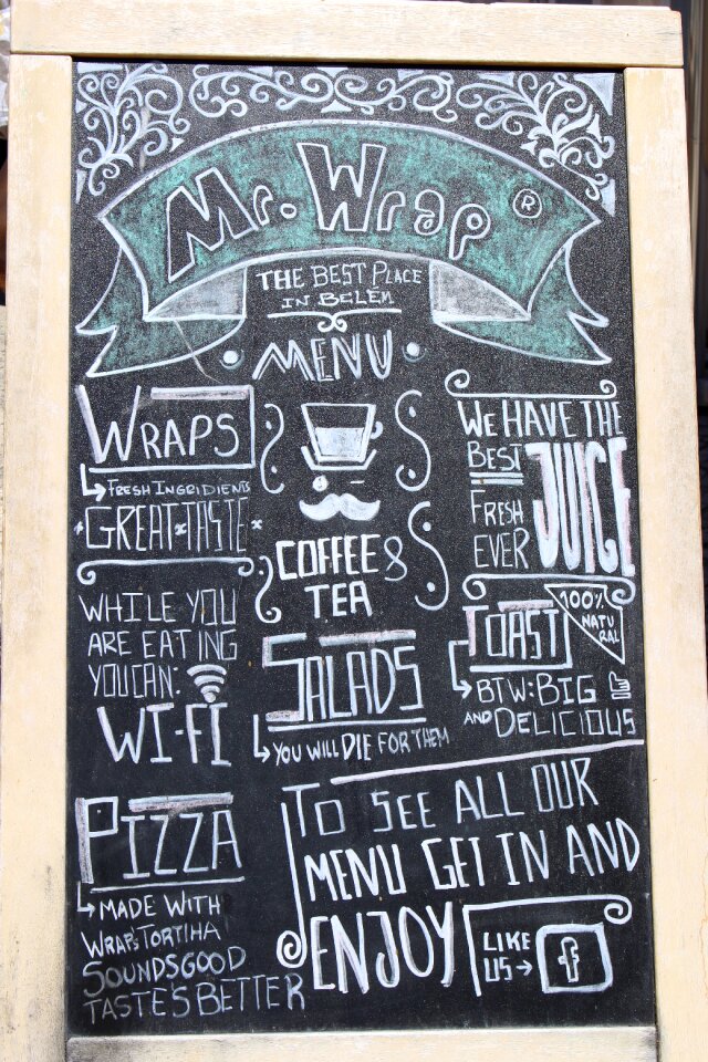 Cafe wrap coffee