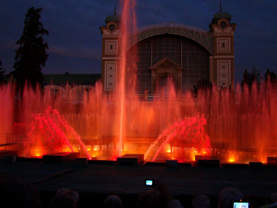 Water night illuminated