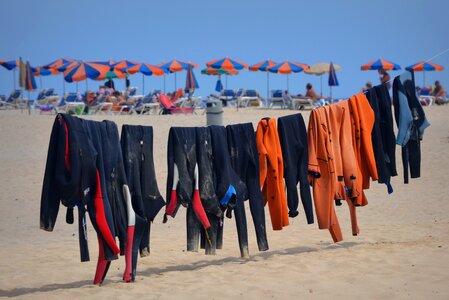 Parasols sand wasdraad photo