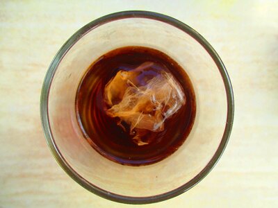Glass ice drink photo