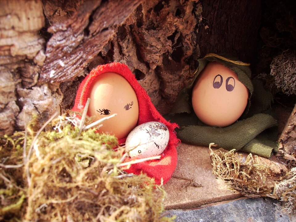 Crafts eggs manger