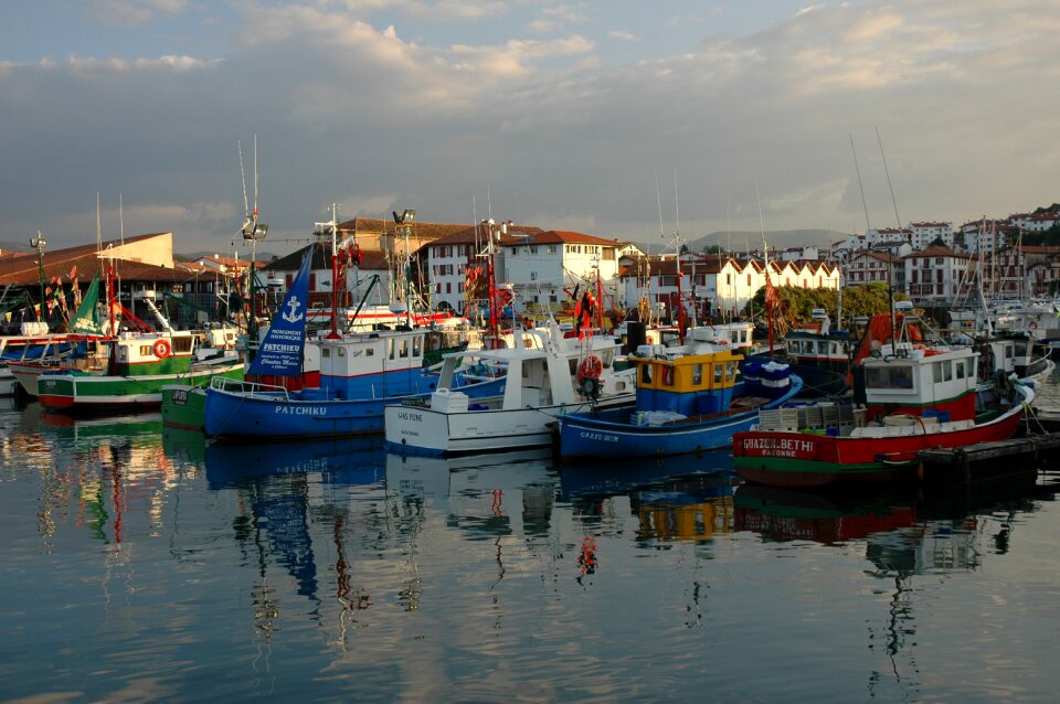Fishing boats port basque country
