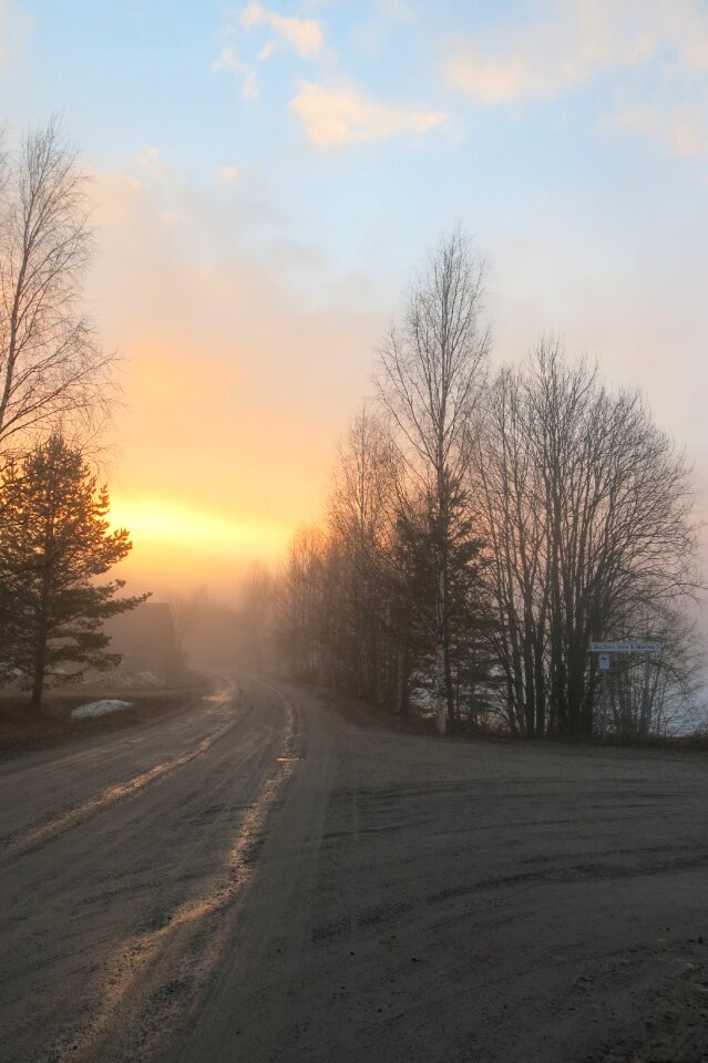 Crossroads road autumn