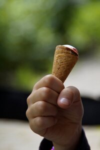 Eating ice cream child summer photo