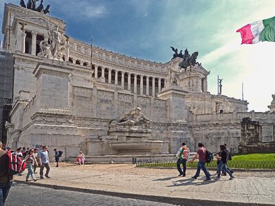 Italy city of rome piazza venezia photo