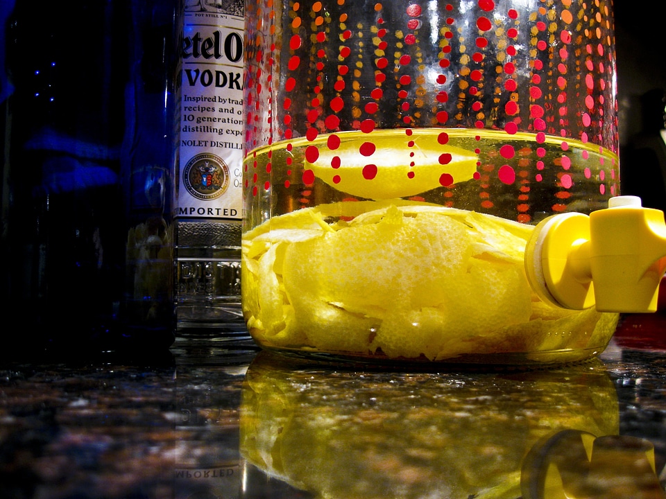 Limoncello alcohol glass