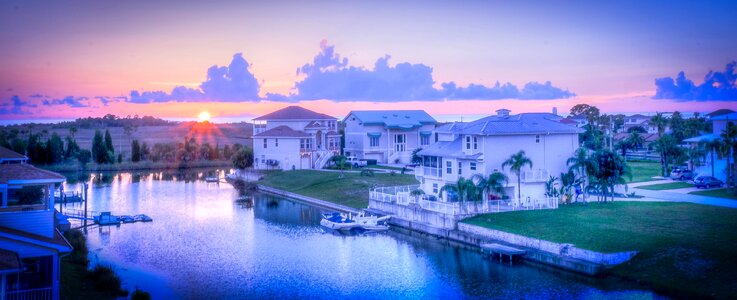 Water sky skyline