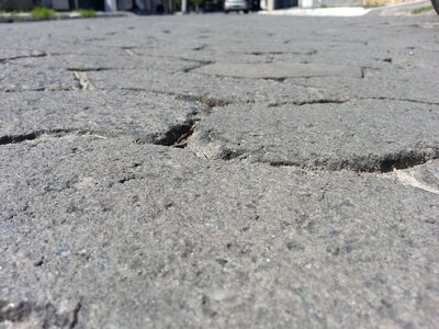 Stone pavement road