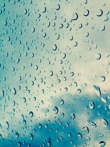 Water raining blue