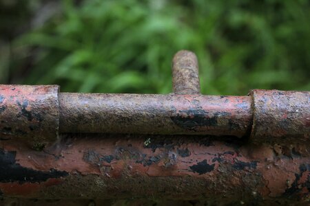 Rusty metal handle photo