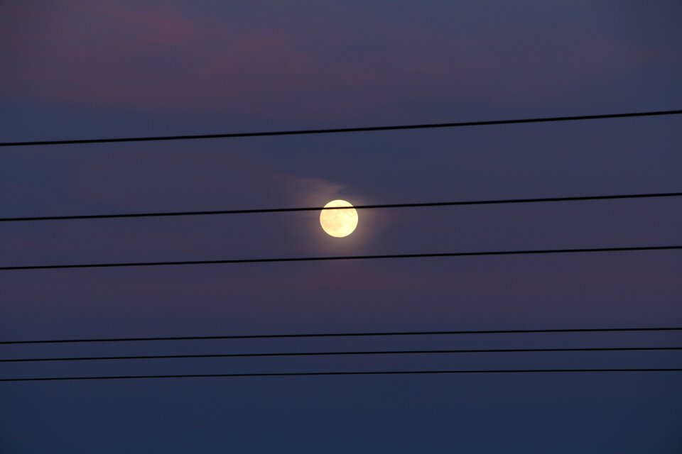 Power lines night sky night
