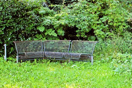 Bench metal bench steel grid
