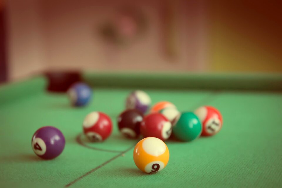 Pool table game entertainment