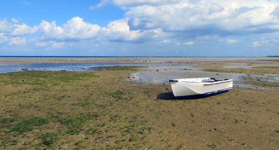 Boat water beach photo