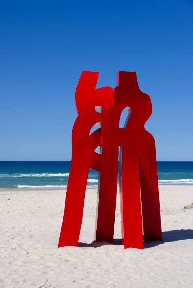 Red standing contemporary