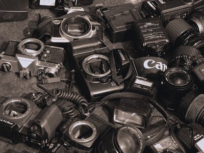 Photography equipment spare parts photo
